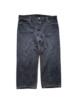 Levi’s 501 XX Jeans Men 44x30 Black Button Fly Straight Leg Denim Jeans Y2K Read